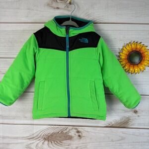 The North Face Toddler 3T Green Fleece Hooded Puffer Jacket